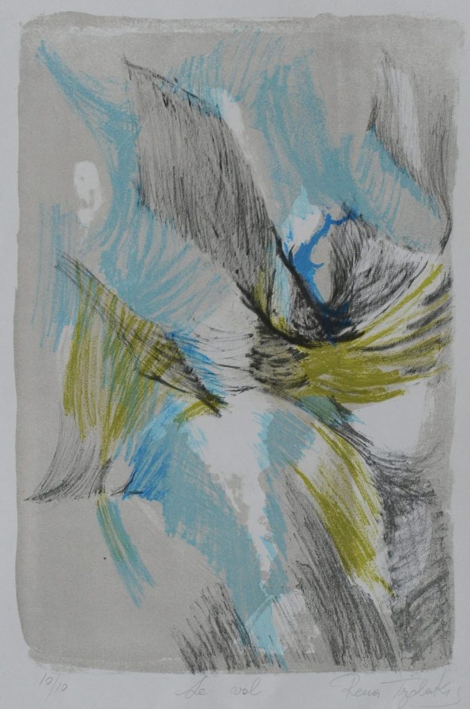 le vol, Lithographie en couleurs, 56,3cmX38,5cm-Photo-GAB