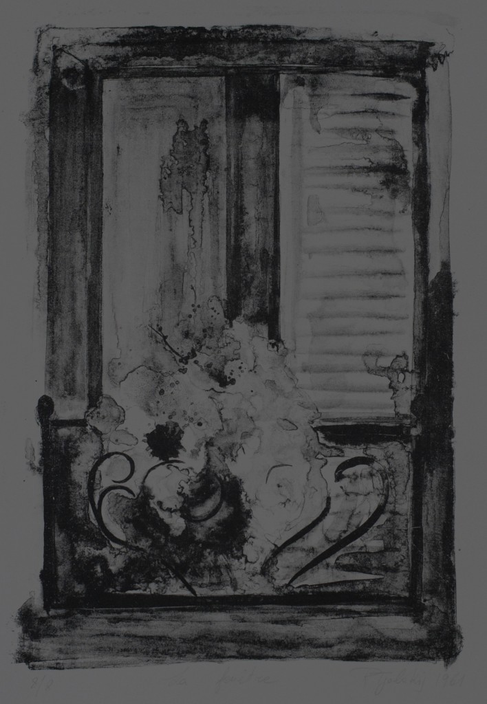 La fenêtre, Lithographie en noir et blanc, Photo-GAB